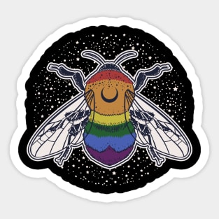 Gay Rainbow Bee Proud LGBT Pride Flag Sticker